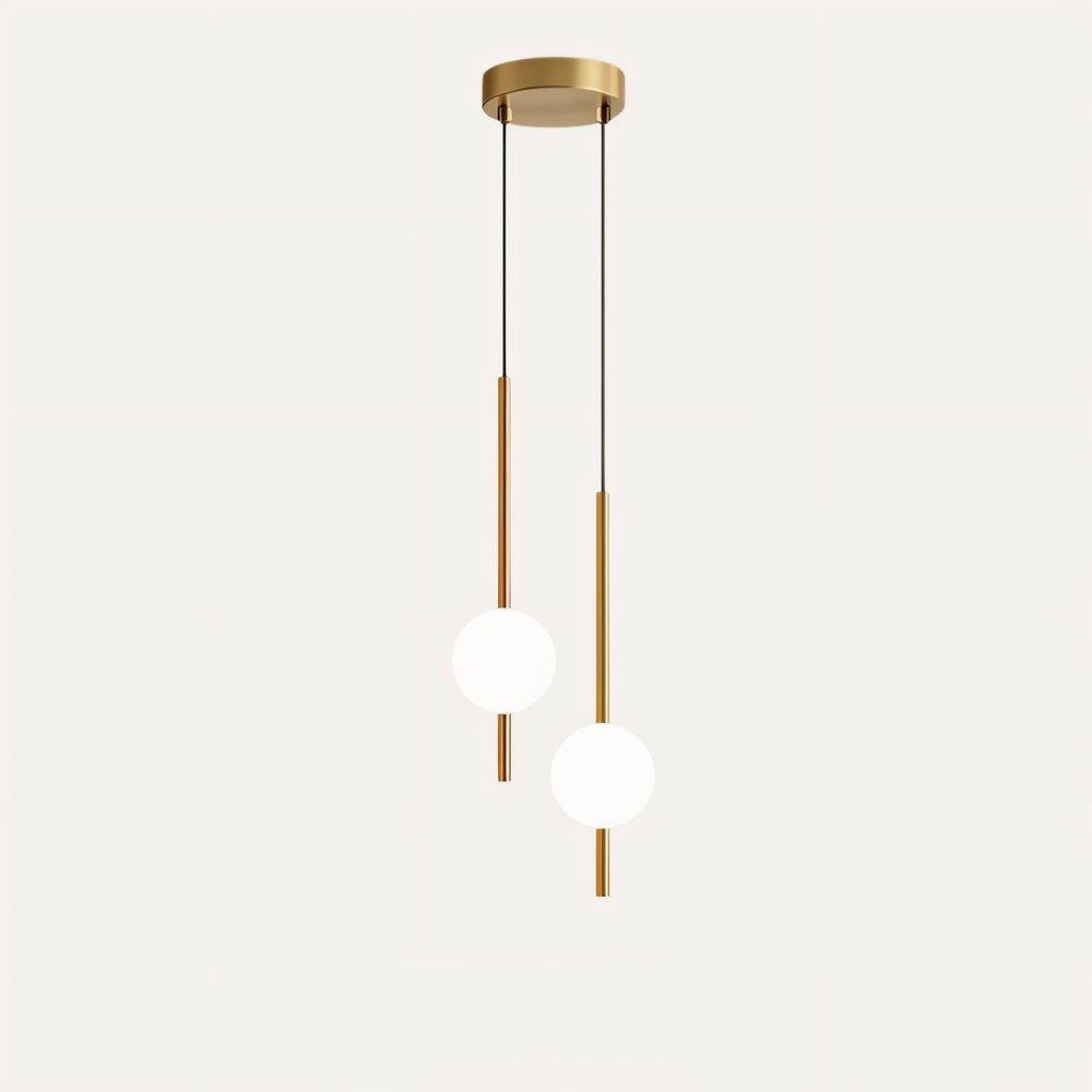Suspension LED réglable Lyra — Abat-jour en boule de verre, silhouette d’inspiration nordique
