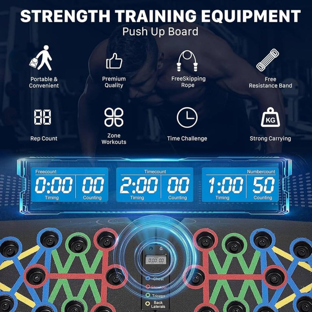 30-in-1-Digital-Liegestützbrett — Einstellbarer Ganzkörpertrainer