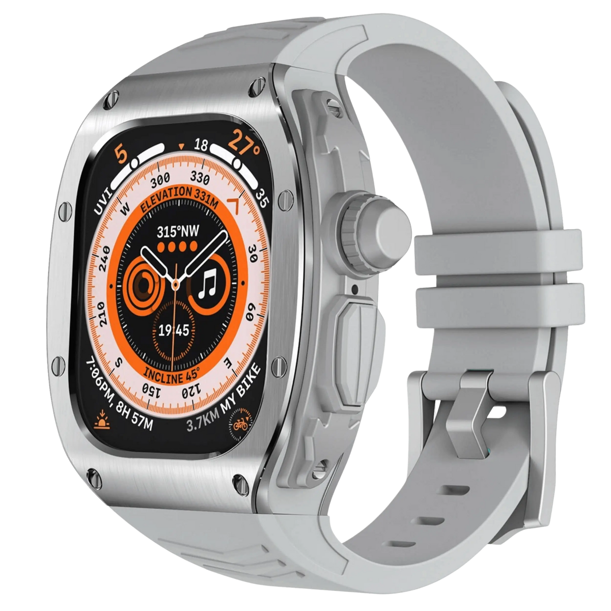 Apple Watch Ultra Stainless Steel Case & Silicone Band