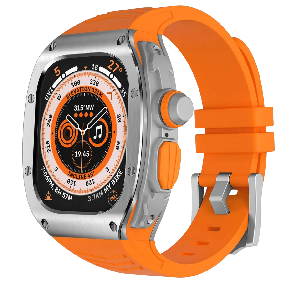 Apple Watch Ultra Stainless Steel Case & Silicone Band