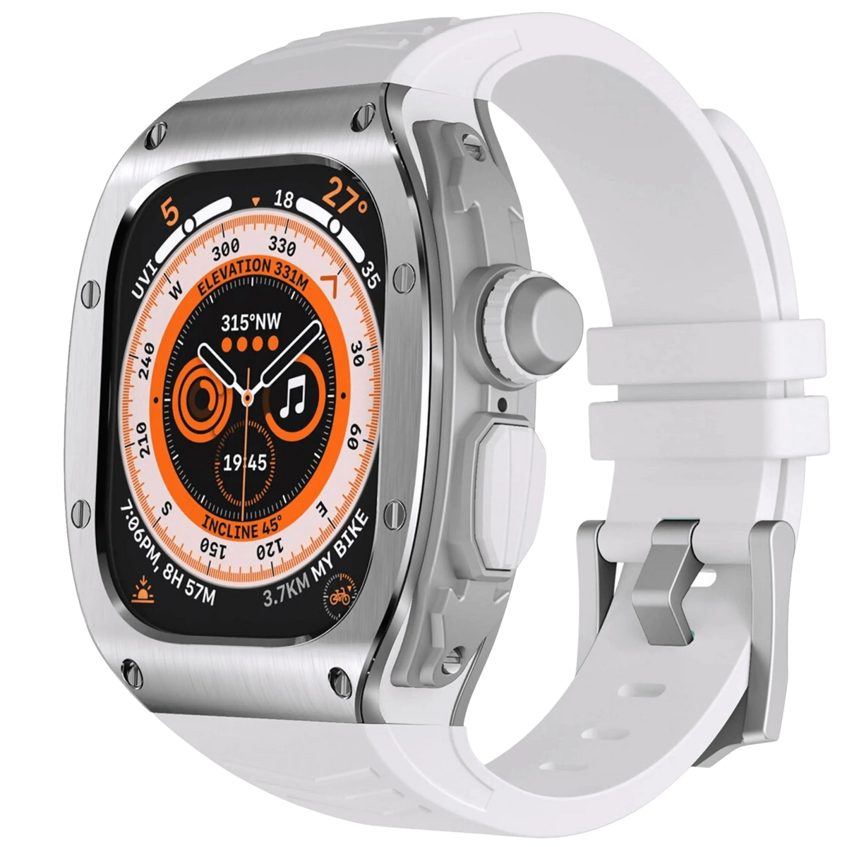 Apple Watch Ultra Stainless Steel Case & Silicone Band