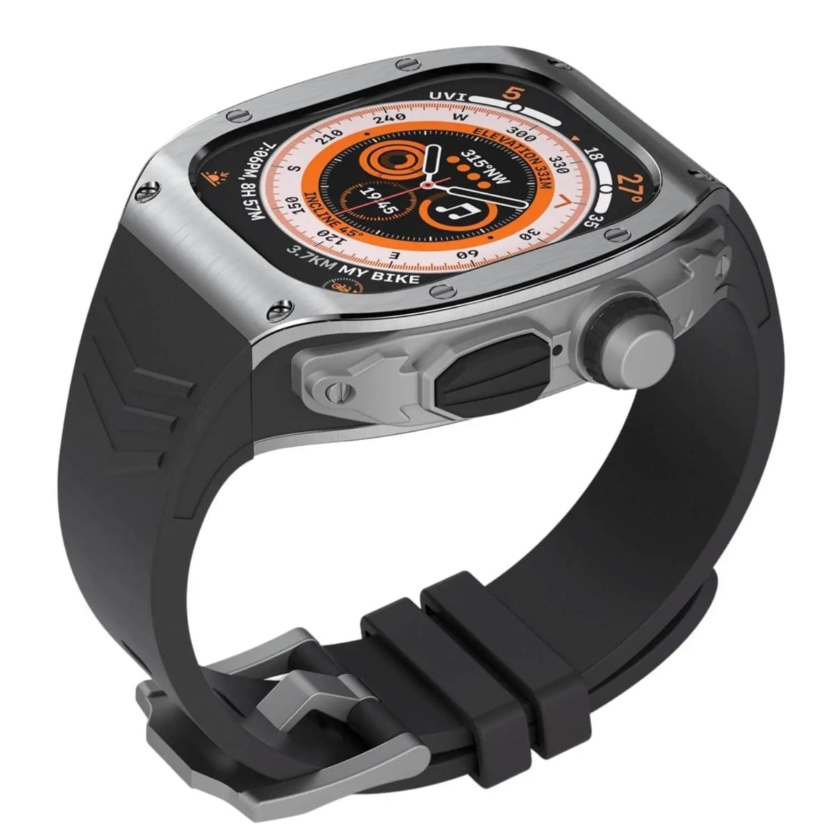 Apple Watch Ultra Stainless Steel Case & Silicone Band