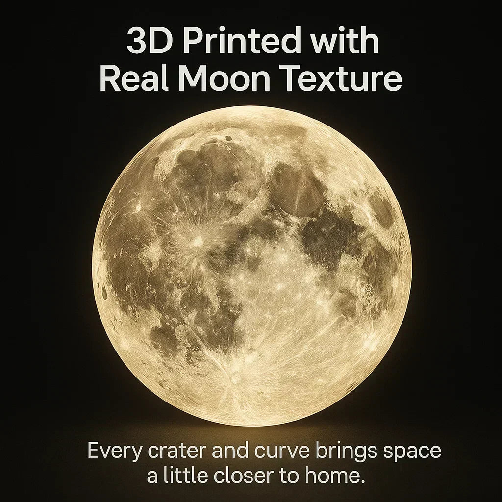 NovaLume Moon Glow LED-lampa — Integrerad dimmerstyrning, jämn månliknande finish