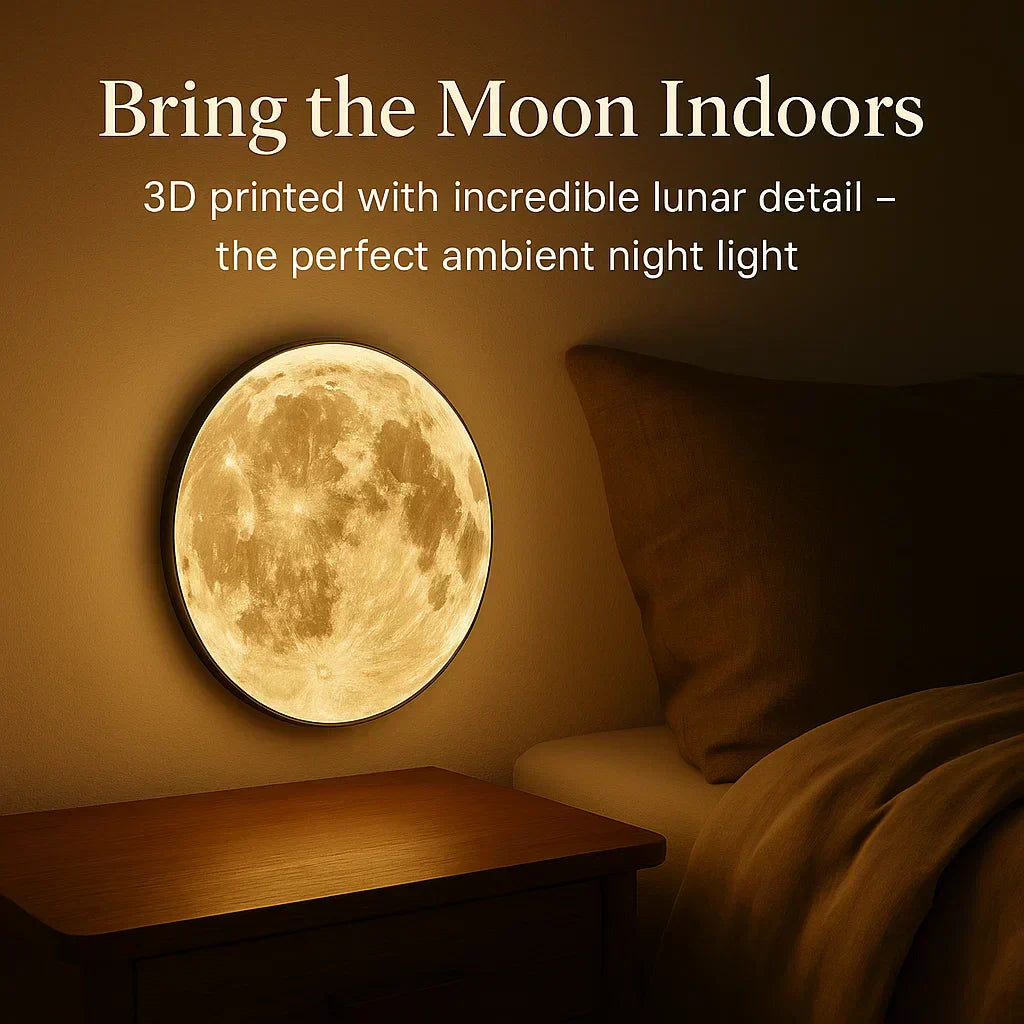 NovaLume Moon Glow LED-lampa — Integrerad dimmerstyrning, jämn månliknande finish