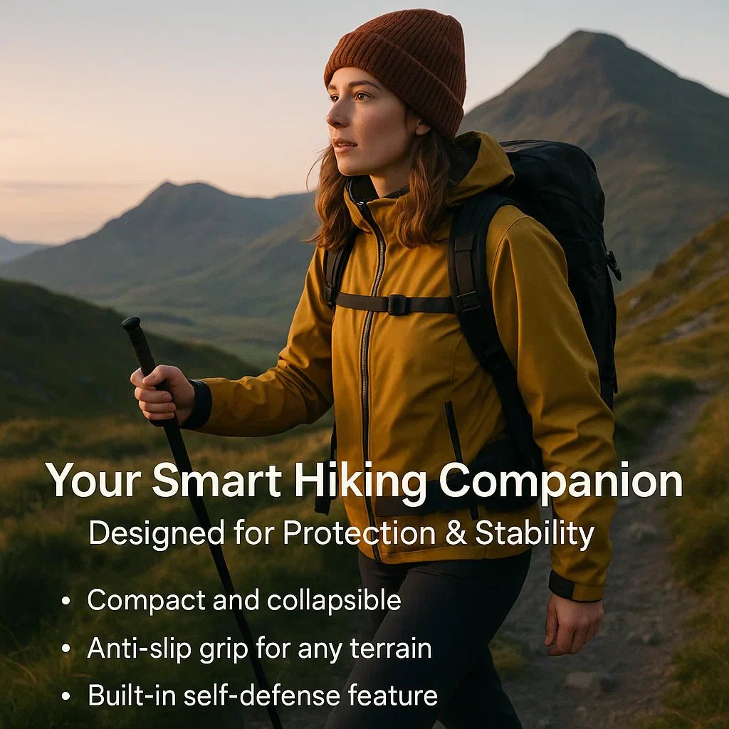 Self-Defense Walking Stick – Automatic Anti-Slip Grip & Hiking Safety | Filindra
