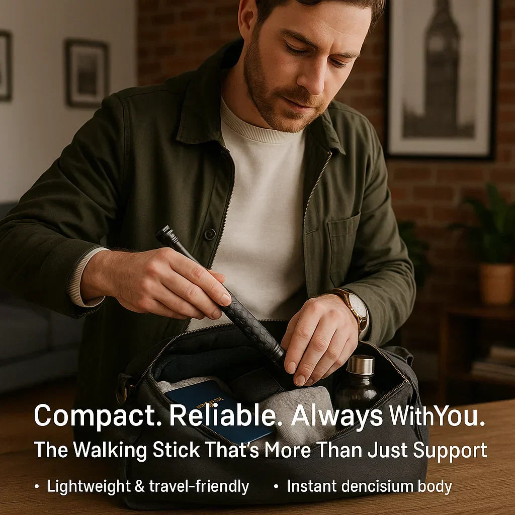 Self-Defense Walking Stick – Automatic Anti-Slip Grip & Hiking Safety | Filindra
