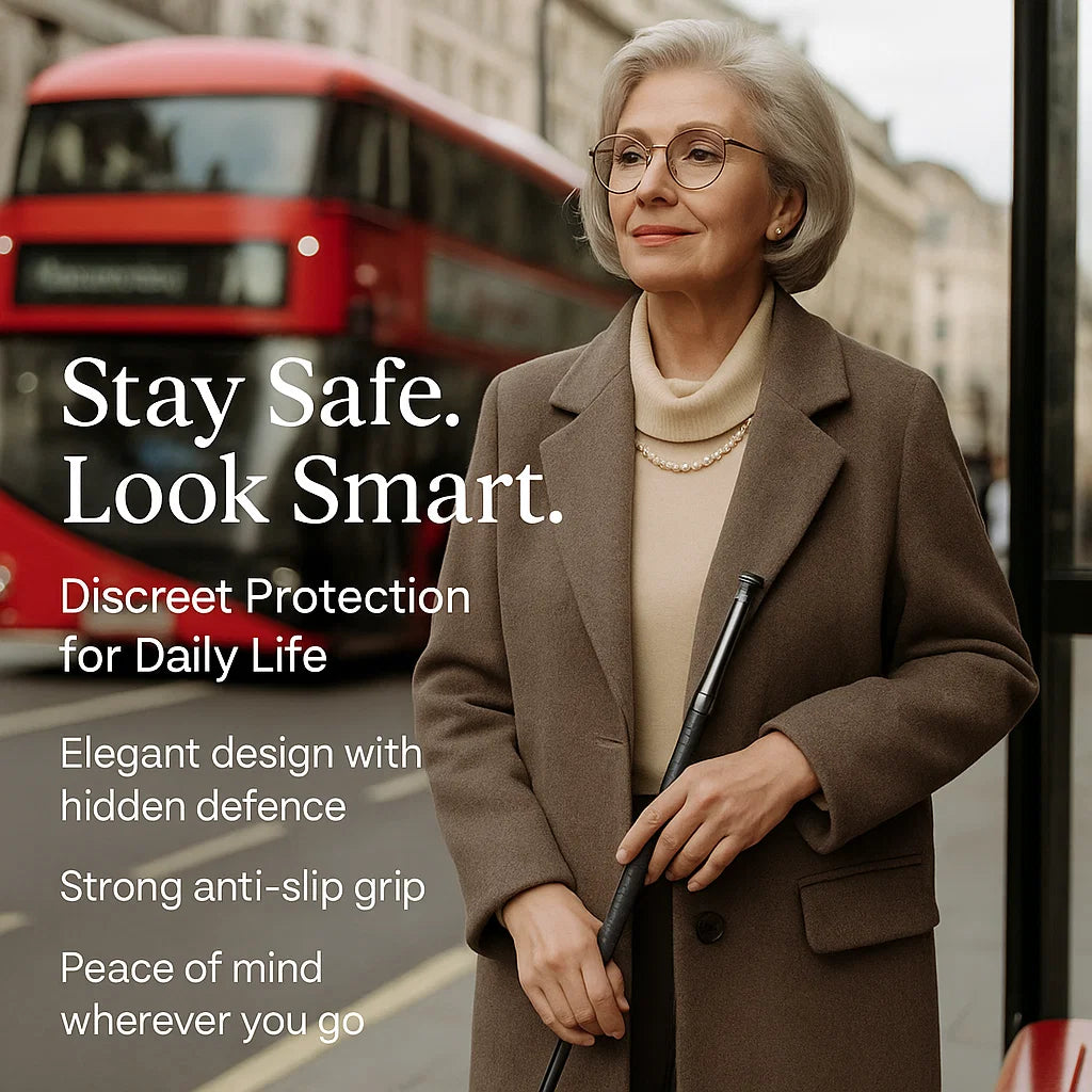 Self-Defense Walking Stick – Automatic Anti-Slip Grip & Hiking Safety | Filindra