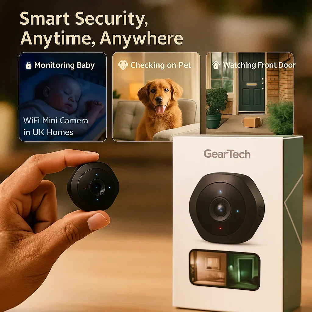 Nexara Mini Security Camera — 1080P HD, Night Vision, Two Way Audio, 30 Feet