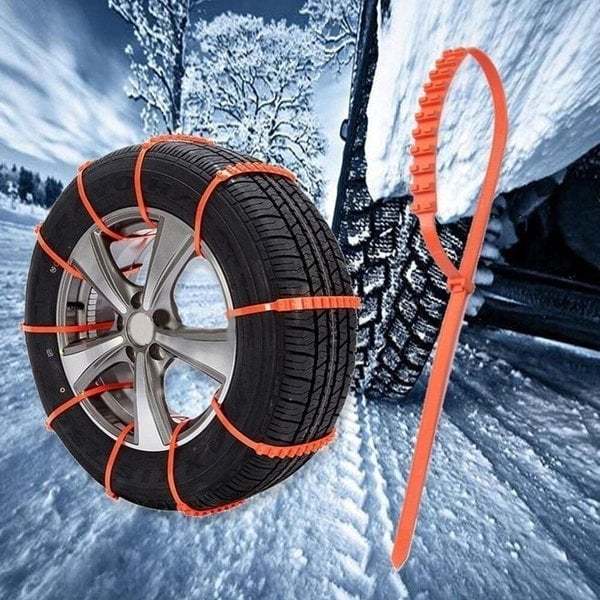 TPU製スノーチェーン 10点セット — 滑り止めグリップ、素早く装着