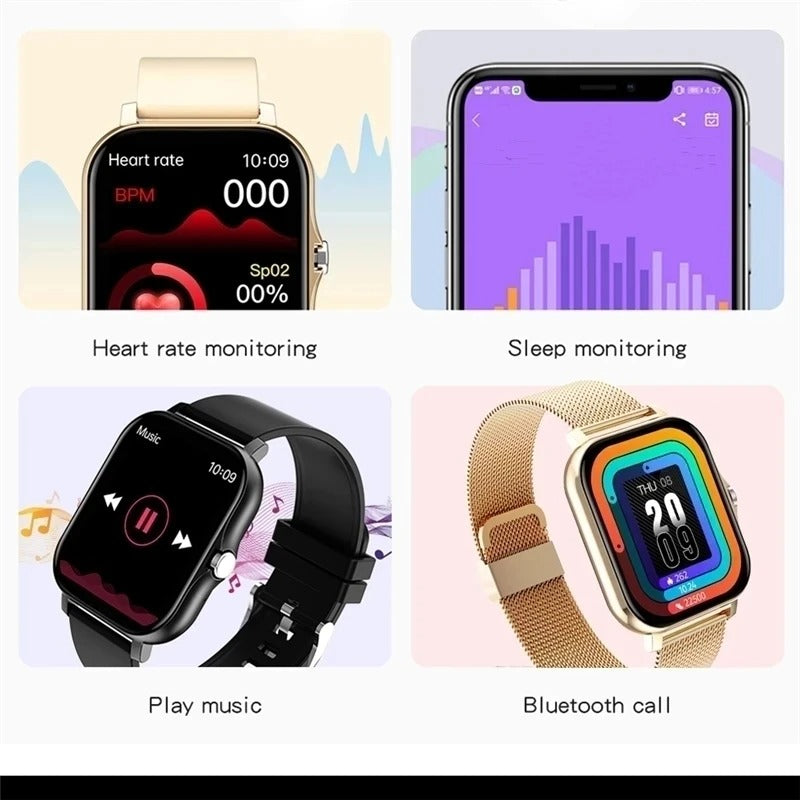 Smartwatch da uomo/donna - Chiamate Bluetooth, fitness e sport con display completamente touch