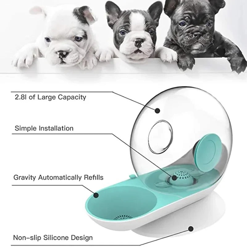 Automatisk vattenfontän för husdjur, 2.8L — vattenautomat för katter och hundar
