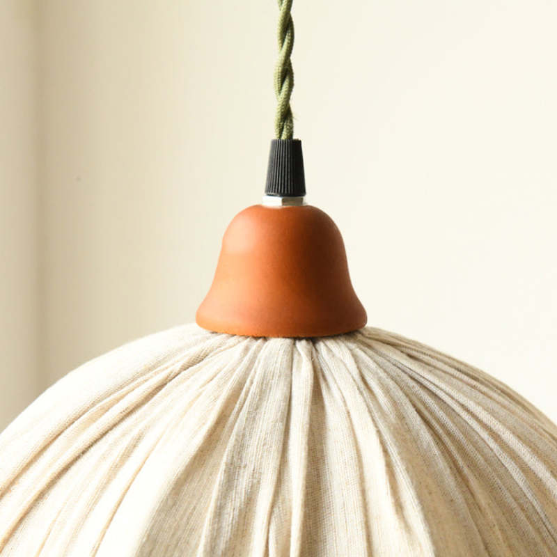 Nordia Linen Pendant Light — Minimalist Scandinavian Ceiling Lamp