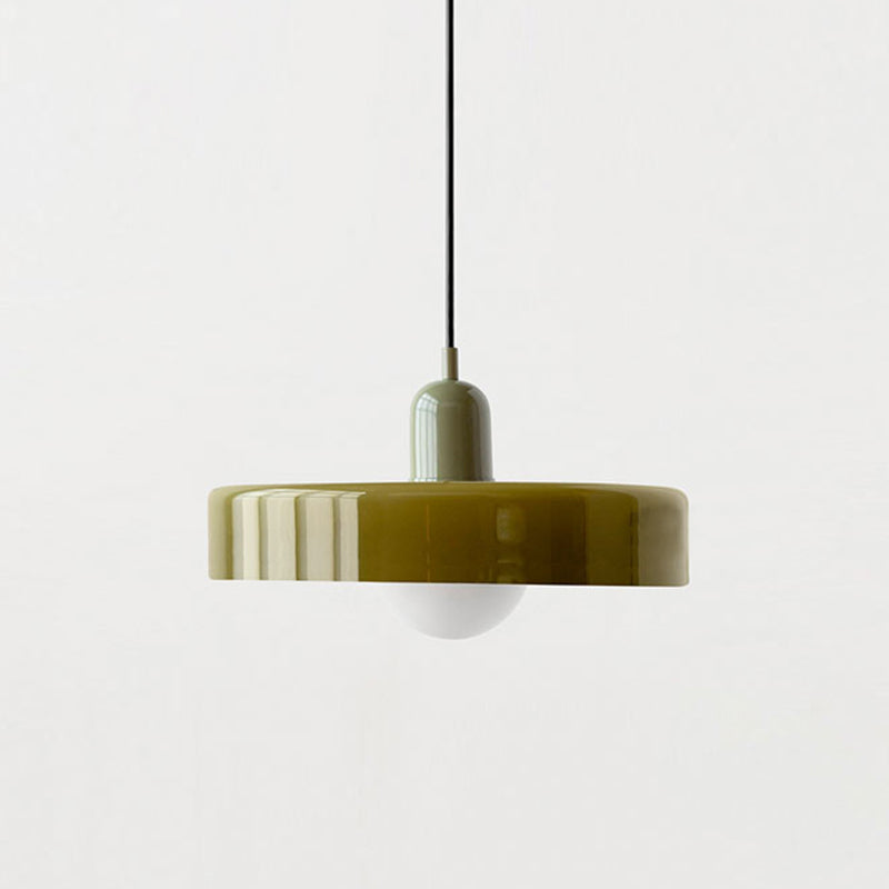 Liora Bauhaus Colored Glass Pendant Light - Adjustable Height Suspension