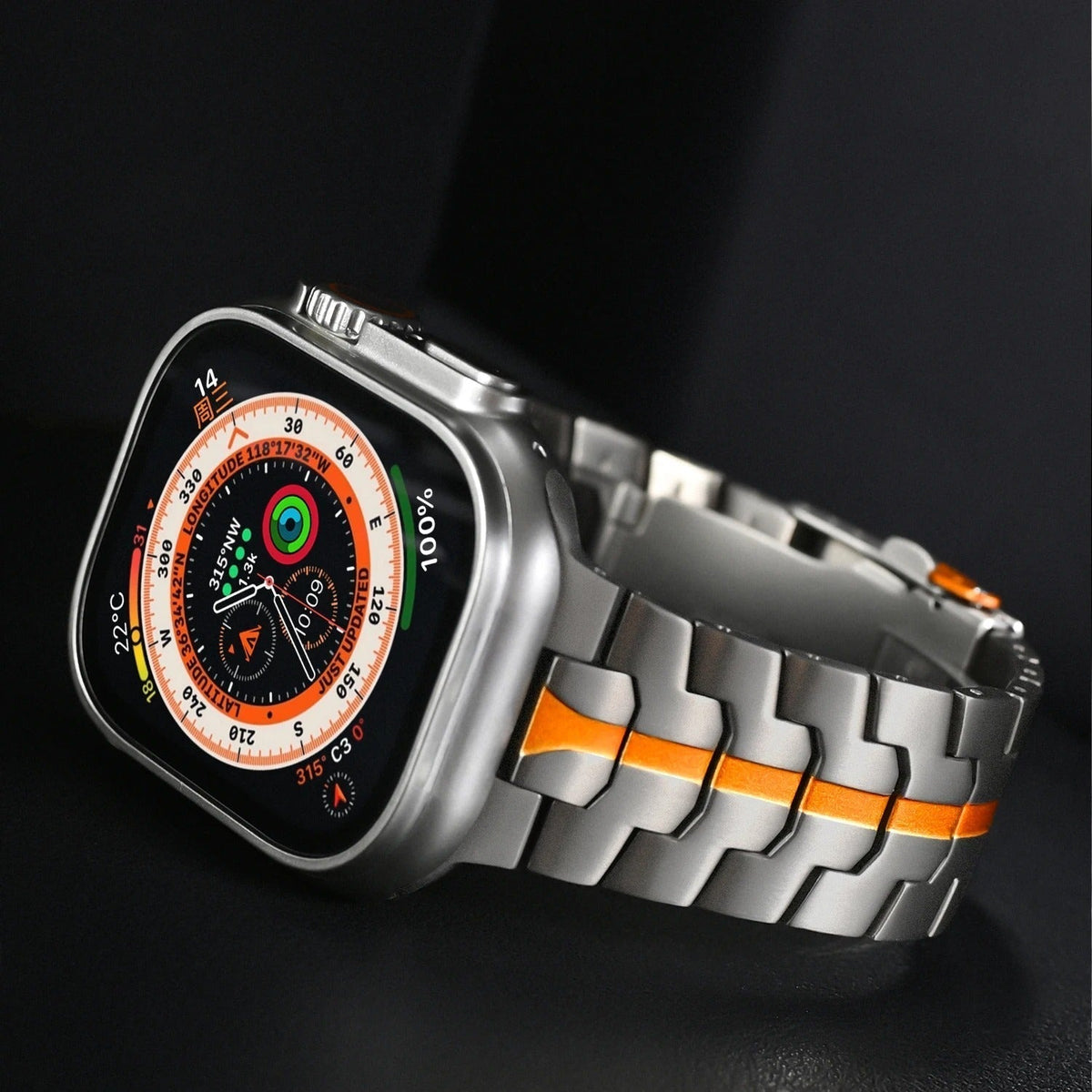 Keith Lane lyxigt armband i titan för Apple Watch, allergivänligt spänne
