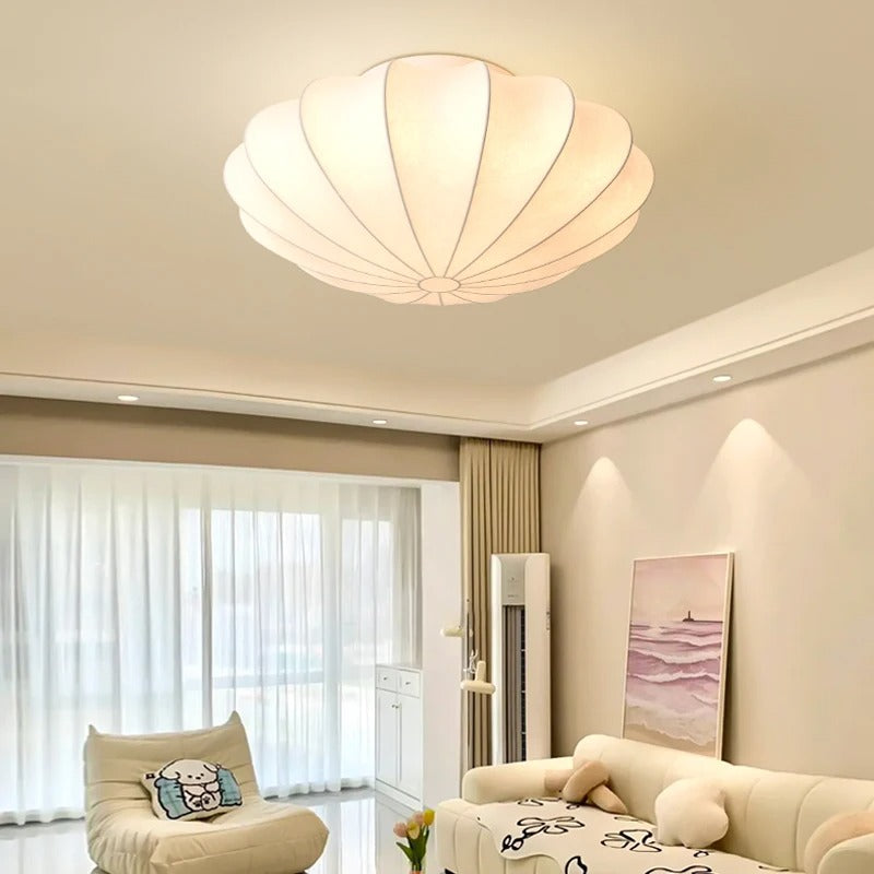 Zen Glow japanskinspirert silkeloftslampe — varmt lys
