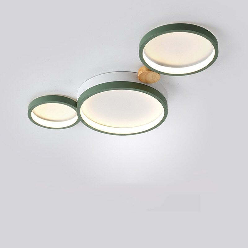 Plafonnier en métal blanc et gris NovaLumen — Design contemporain