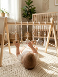 Montessori Wooden Baby Gym Dangles — Animal Shaped Hanging Toys