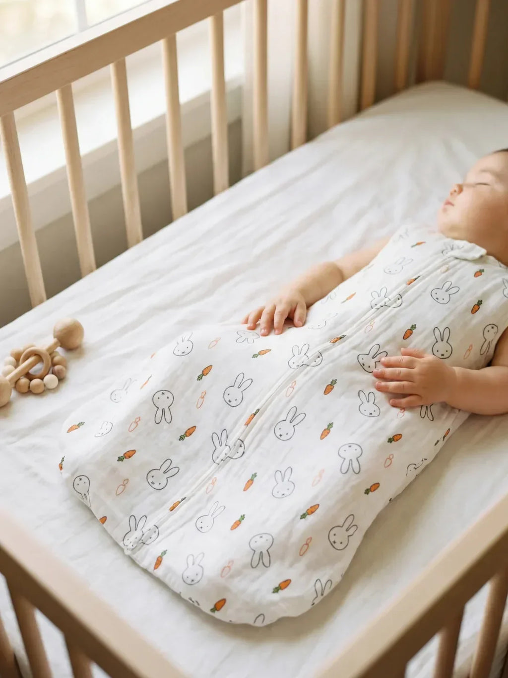Breathable Bamboo Cotton Baby Sleep Sack — Soft, Comfortable Fit