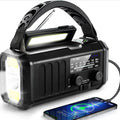 10000mAh-zonneradio met handslinger — NOAA, zaklamp en powerbank