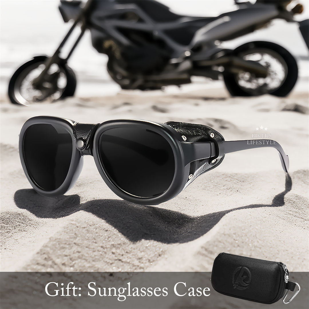 Steampunk Windproof Motorcycle Eyewear — Integrated UV Shield
