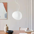 Scandinavian Milk Glass Ceiling Lamp — Organic Design, Translucent Housing, Uniform Light Diffusion