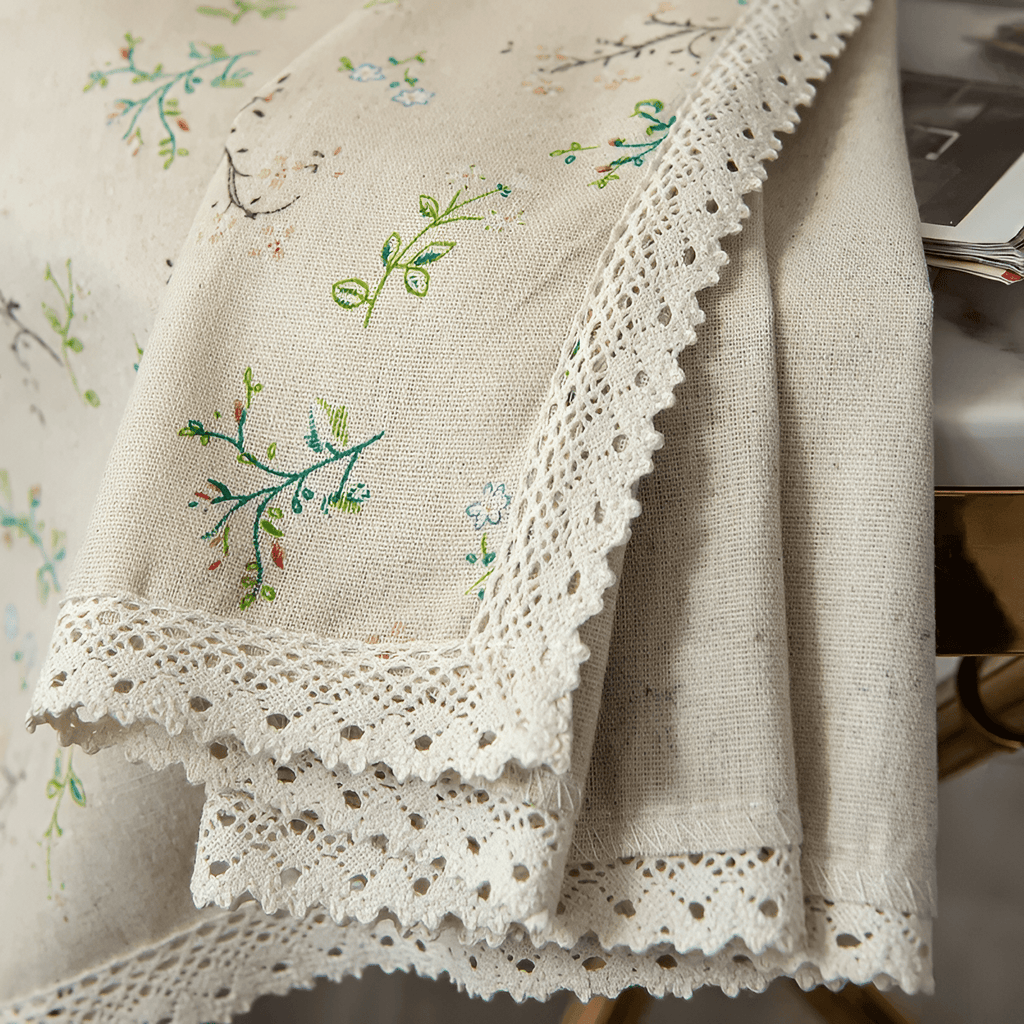 BOHO BREEZE Minimalistischer Vorhang mit handgenähter Spitze