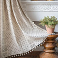BOHO BREEZE Minimalistischer Vorhang mit handgenähter Spitze