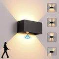 AstraGuard IP65 Black Outdoor Wall Light With Motion Sensor