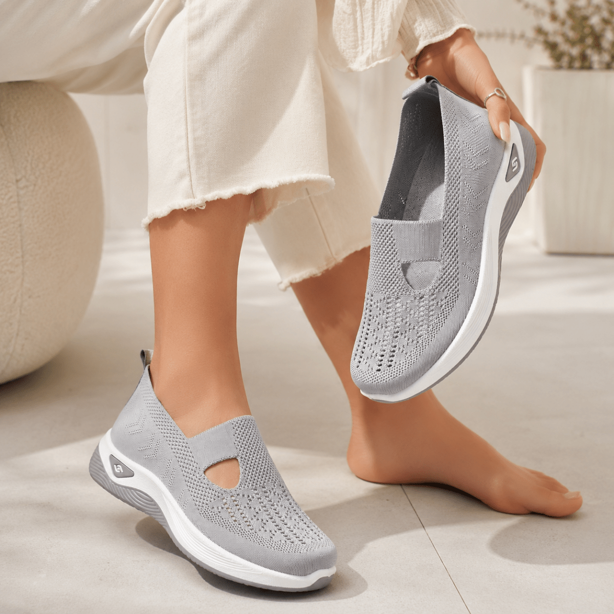 Women's Supportive Slippers — Breathable Upper, Gel-Padded Outsole, Cushioned Insole