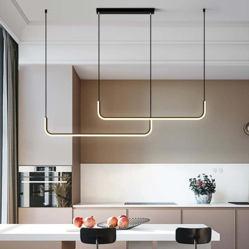 EdgeGlow LED-pendellampa — metallram, silikonbelagd yta