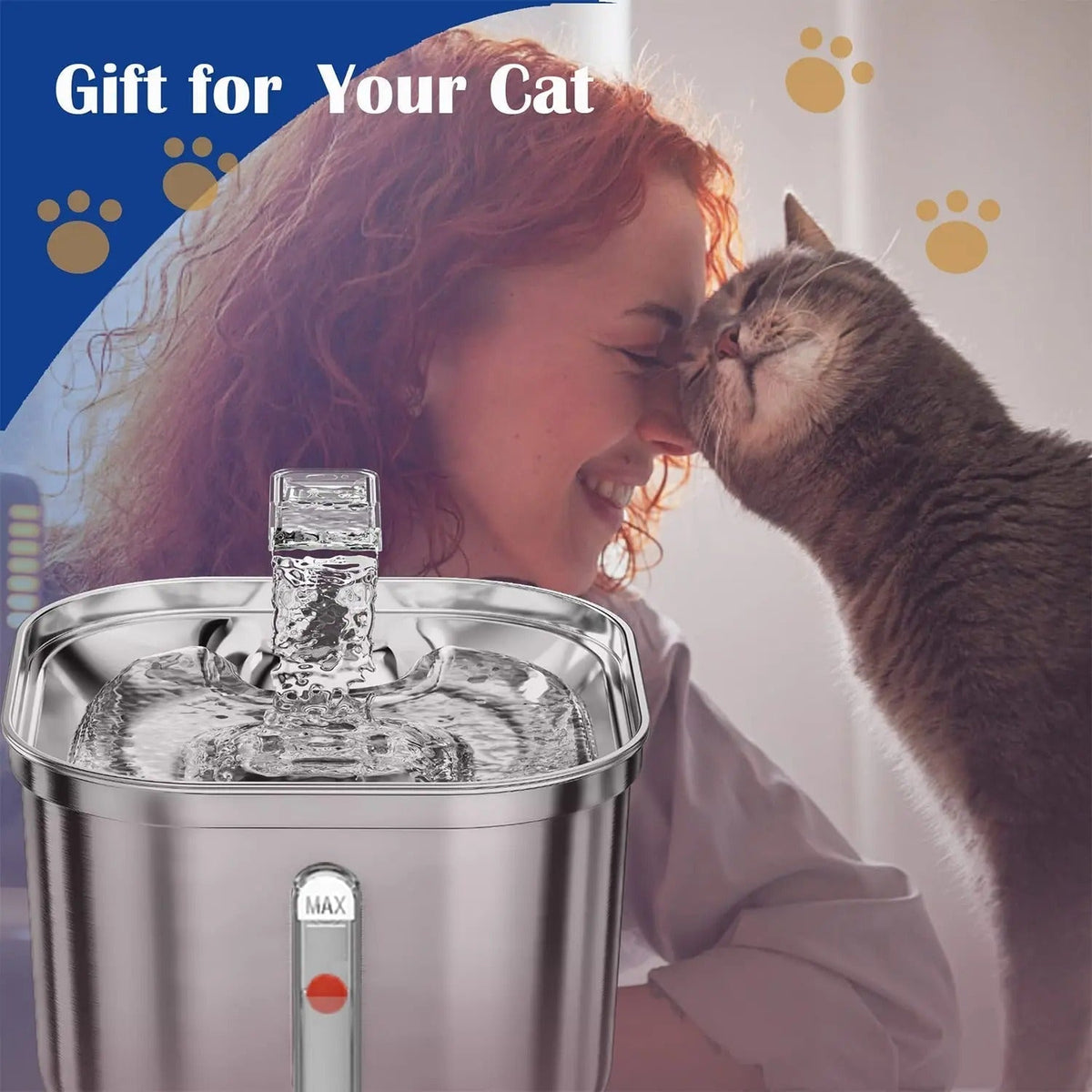 Automatic Cat Water Fountain — Stainless Steel, Continuous Fresh Flow