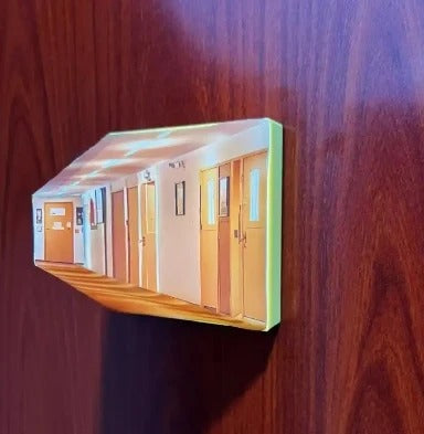 3D-Kunst-Nachtlicht mit bloßem Auge sichtbar — kreative hölzerne Wandleuchte