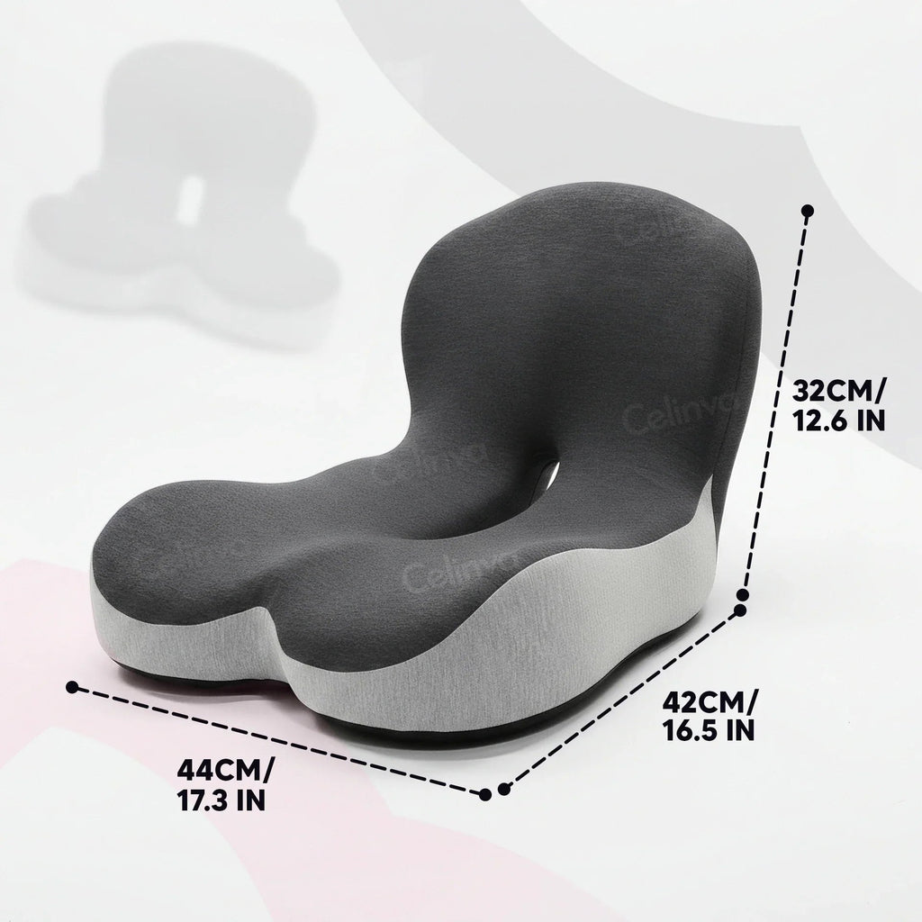Ergonomic Memory Foam Seat Cushion — Orthopedic Contoured Pad