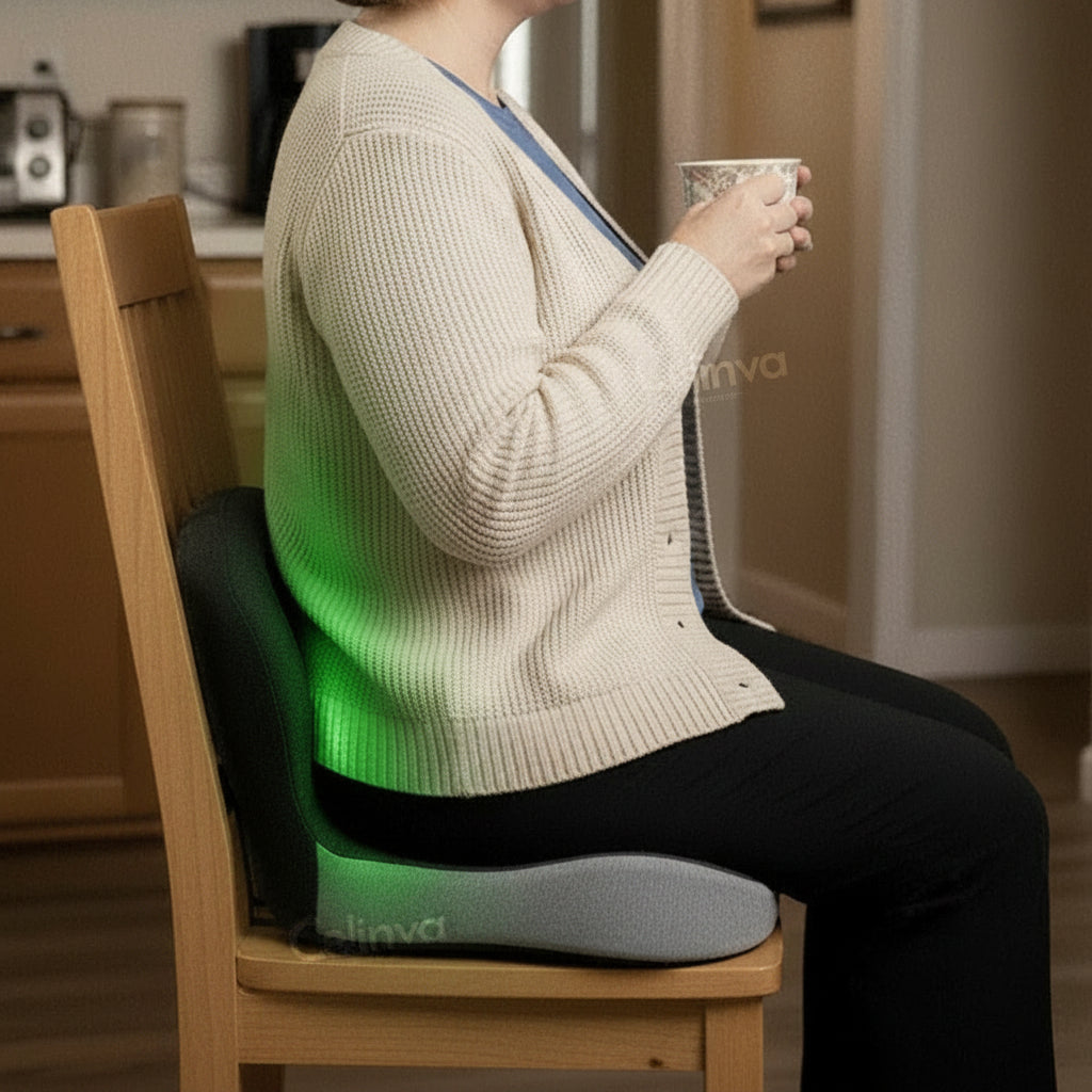 Ergonomic Memory Foam Seat Cushion — Orthopedic Contoured Pad
