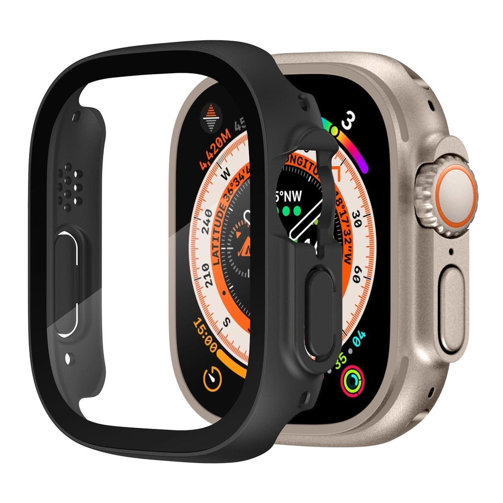 Apple Watch Ultra üveg képernyővédő tok — rápattintható, átlátszó
