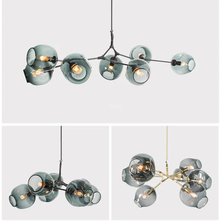 BubbleLight Sputnik-Pendelleuchte — Verzweigtes Glasblasendesign