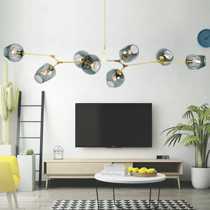 BubbleLight Sputnik-Pendelleuchte — Verzweigtes Glasblasendesign