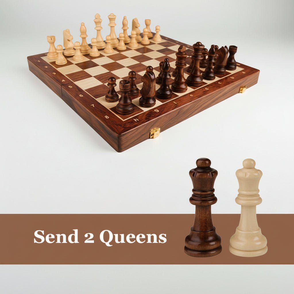 Classic Wooden Chess Set — Tournament Board, Traditional Playing Pieces