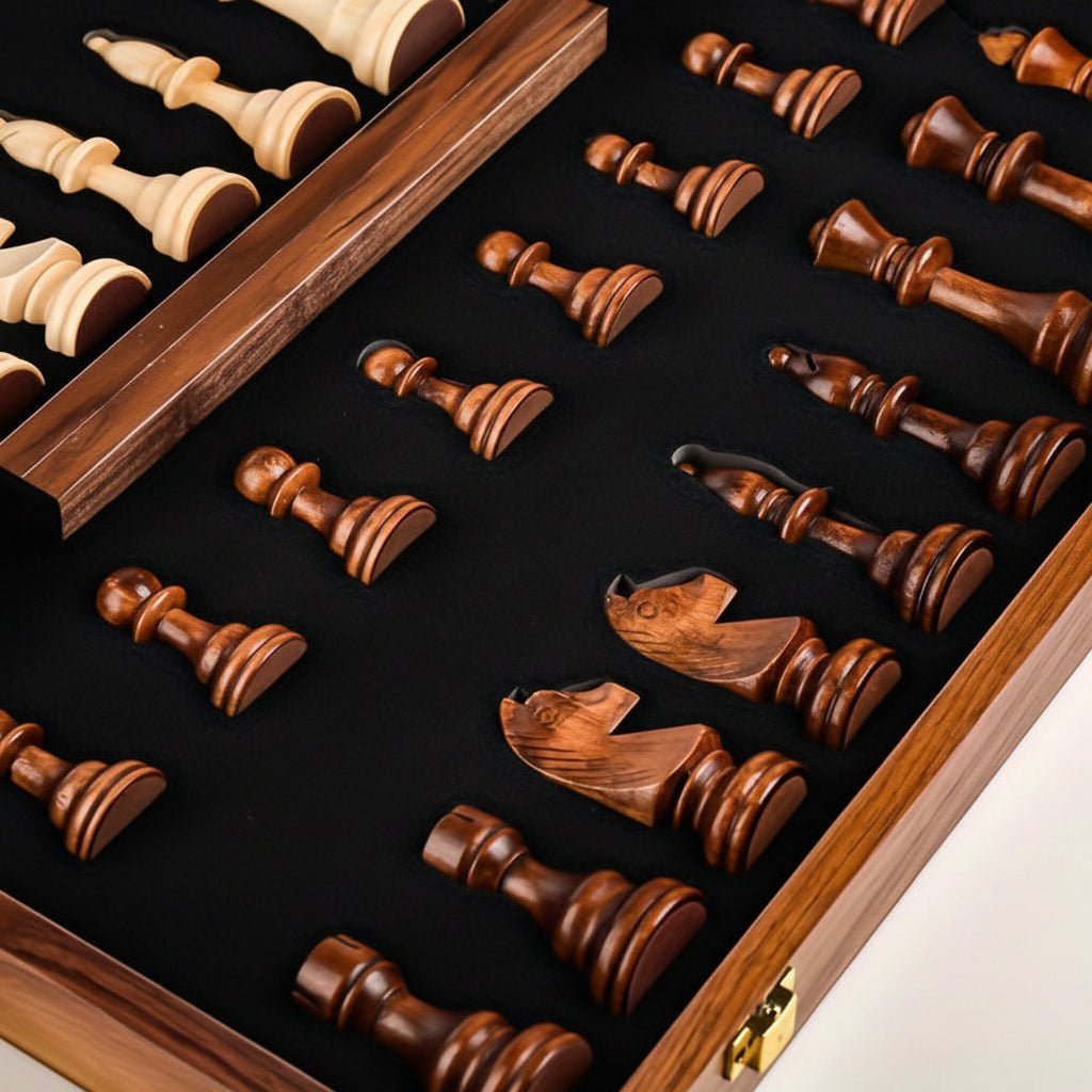 Classic Wooden Chess Set — Tournament Board, Traditional Playing Pieces