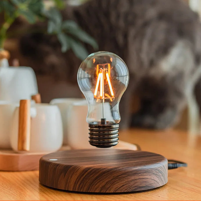Magnetic Levitation Lamp — Floating LED Bulb, Tri-Color Touch Control