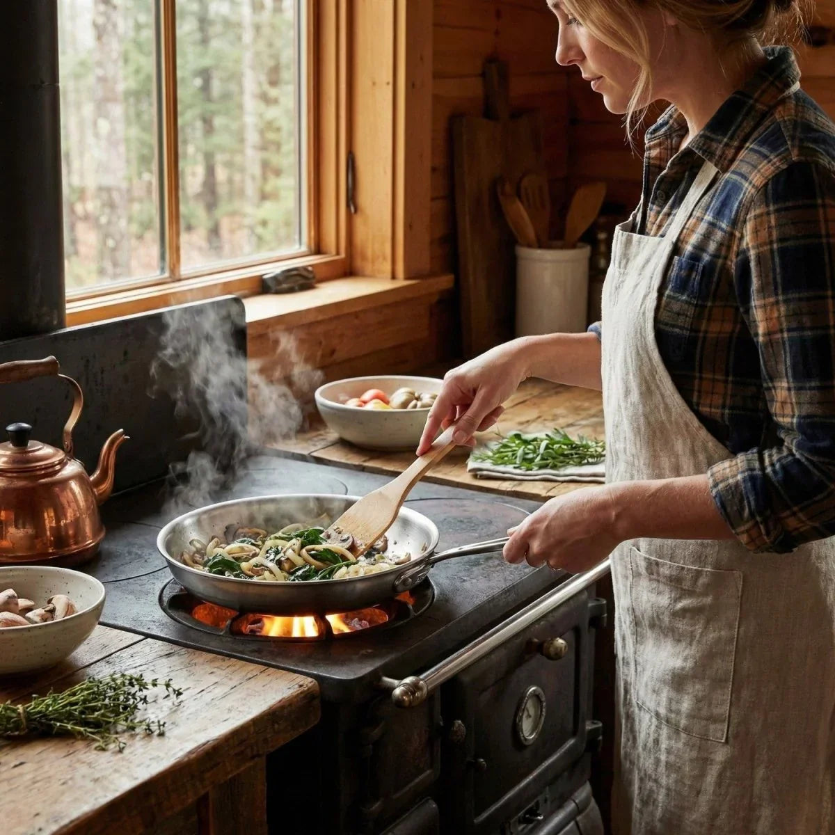 TitanHammer Pro Pan — Natural Nonstick Titanium Cookware