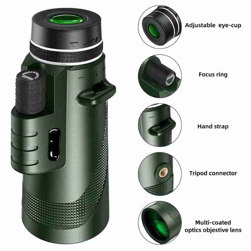 Arden 600x HD-monokikare — kompakt konstruktion, klar högupplöst optik
