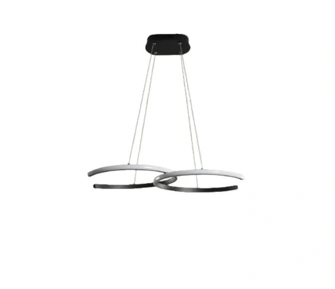 Moderne dimbare hanglamp – Metaal & silica gel ring eetkamer - Flindria