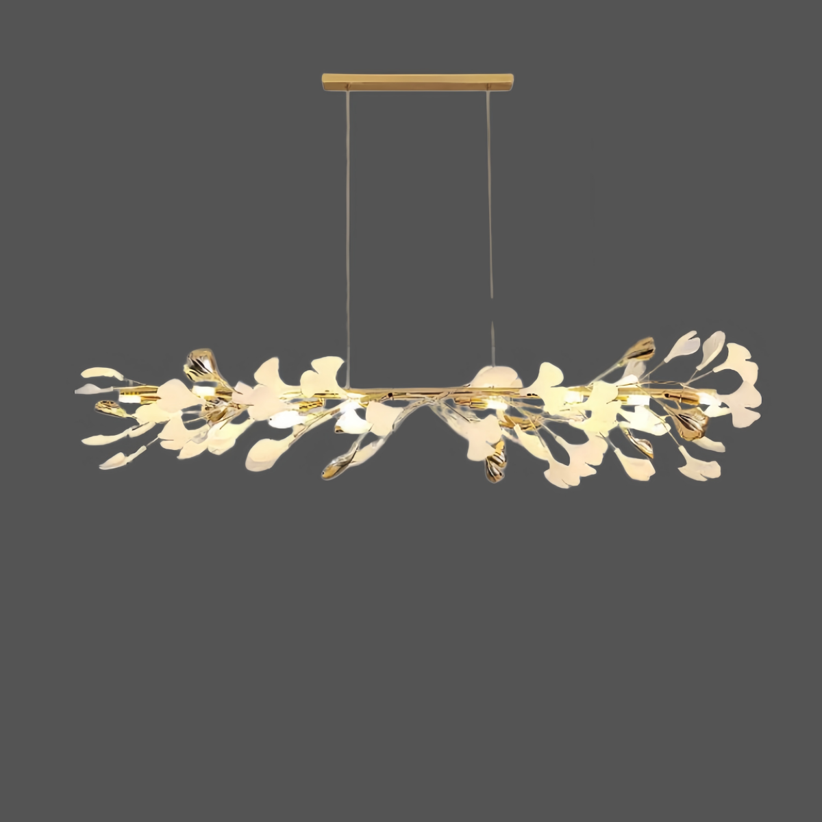 Art Deco Chandelier - Gold Ceramic/Metal for Living Room - Flindria