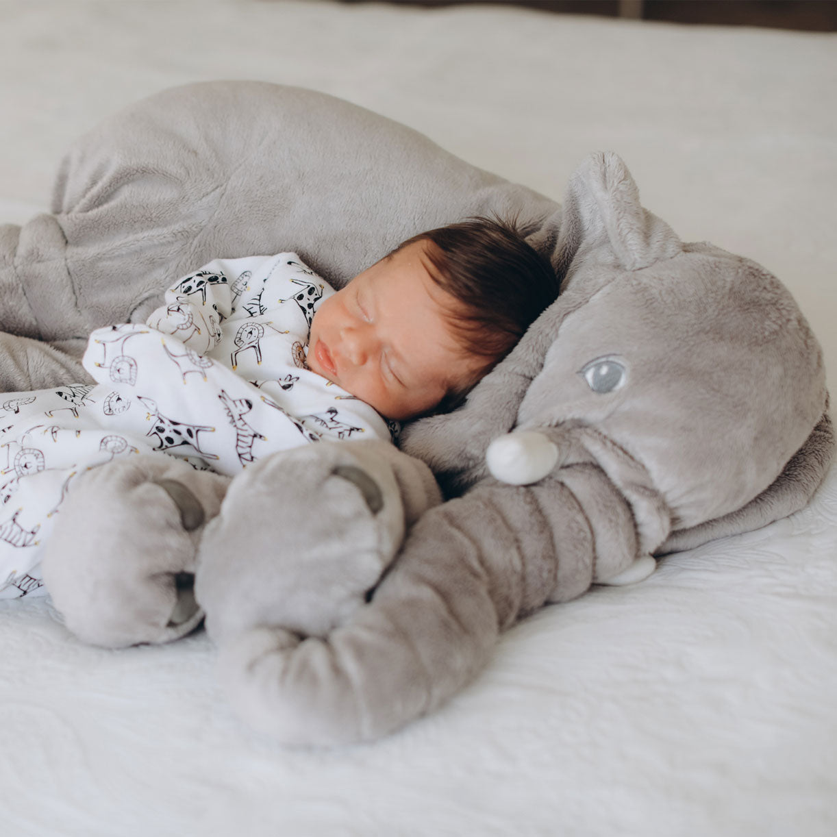 SnugPhant Ultra-Soft Elephant Plush Cuddle Pillow — Hug-Shaped Comfort