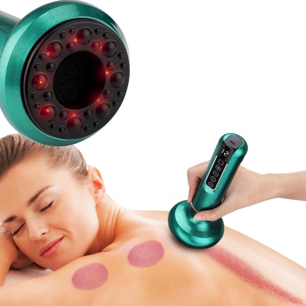 Elektrisk cupping-massager – vakuum-gua sha og infrarød varme