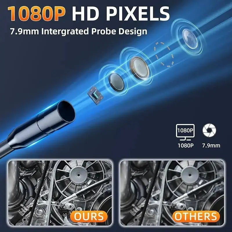 Industrial Endoscope Inspection Camera – 1080p Hd With 4.3-Inch Display Adjustable Lens | Filindra