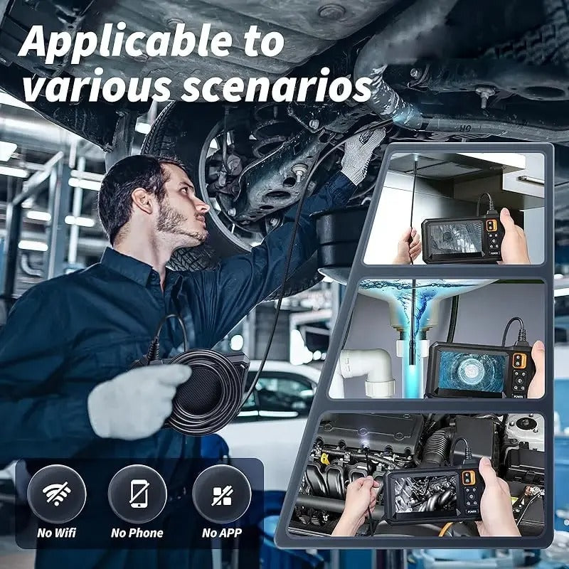 Industrial Endoscope Inspection Camera – 1080p Hd With 4.3-Inch Display Adjustable Lens | Filindra