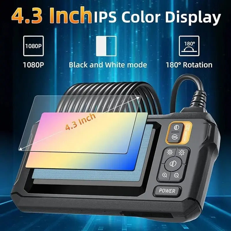 Industrial Endoscope Inspection Camera – 1080p Hd With 4.3-Inch Display Adjustable Lens | Filindra