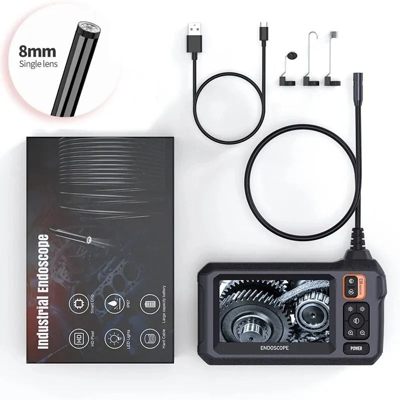 Industrial Endoscope Inspection Camera – 1080p Hd With 4.3-Inch Display Adjustable Lens | Filindra